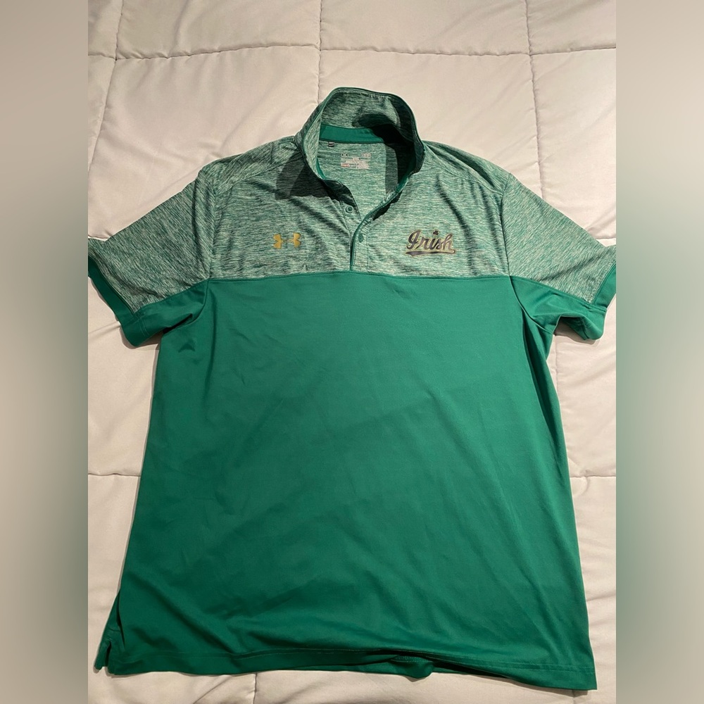 Notre Dame Under Armour Large Golf Polo Shirt
